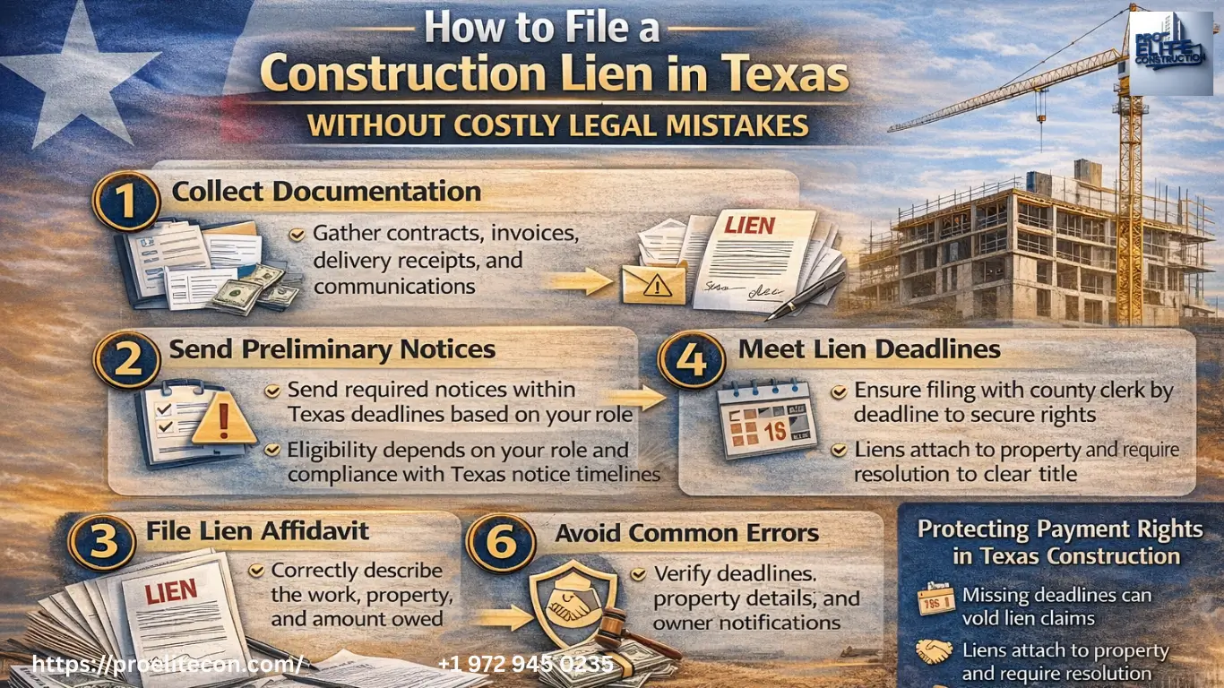 How to File a Construction Lien in Texas Without Costly Legal Mistakes